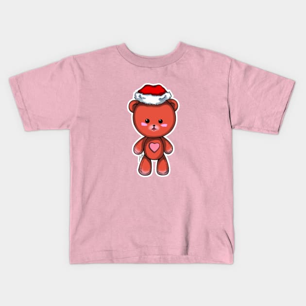 Heartbear X-Mas Kids T-Shirt by LinYue